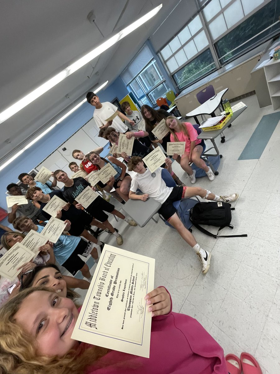 Love ending the year with our 8th grade volleyball tournament and then handing out certificates to my homeroom students. Happy last day!
