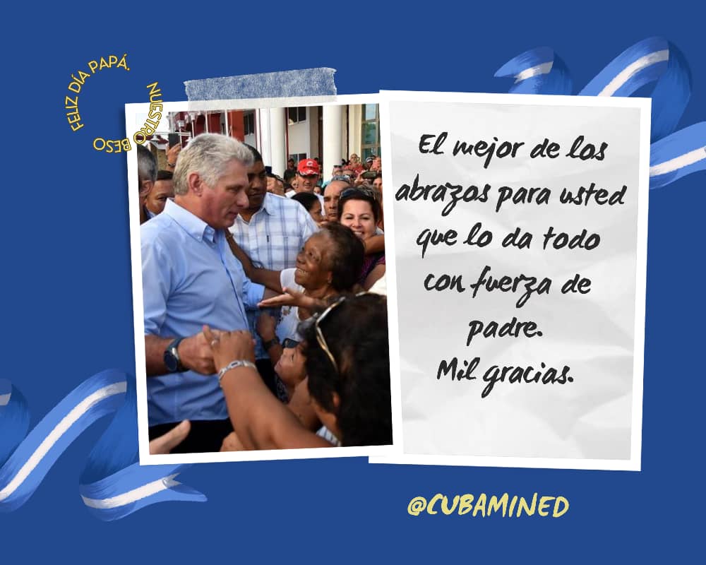 Eternamente agradecidos con su sensibilidad para apoyar los temas de Educación. Siempre cercano y atento. Tenga en cada instante nuestro apoyo y confianza. Lindo día de los padres.