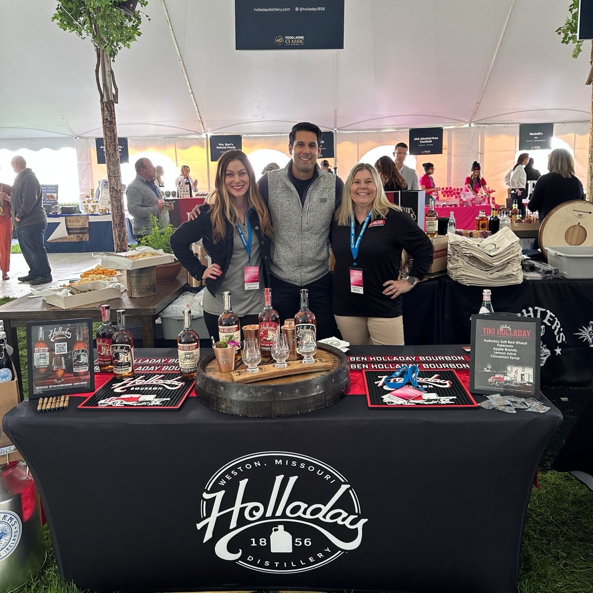 Team #HolladayDistillery representing at the 40th Anniversary of the Food &amp; Wine Classic in Aspen. Celebrating the best in wine, food, and BOURBON! What a beautiful place. 🥃 #fwclassic #aspenfoodandwine #benholladaybourbon #softredwheat