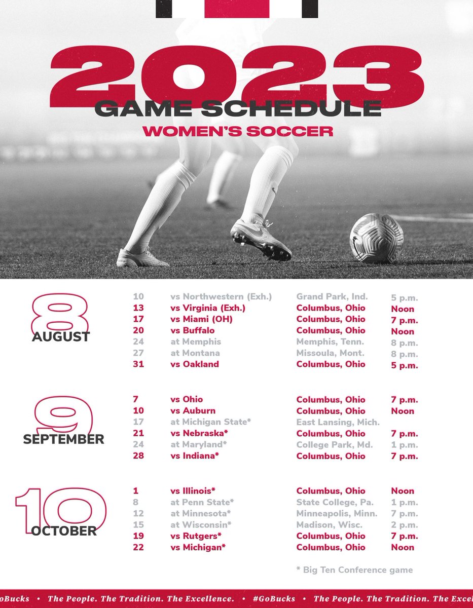 Our 2️⃣0️⃣2️⃣3️⃣ schedule is here❗️

Let us know what games you’re excited for 👍

#GoBucks
