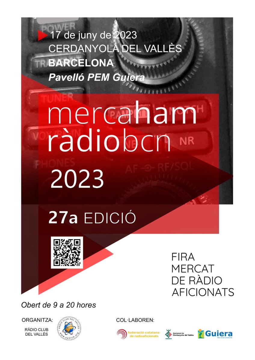 merca-HAM

Visit the dean Expo-market of Amateur Radio in Spain. 

PEM GUIERA Pavilion.
Avenida de Guiera, 6
08290 Cerdanyola del Valles
Barcelona
#hamradio #hamr #swl #amateurrardio #dxing #dx #mercaham