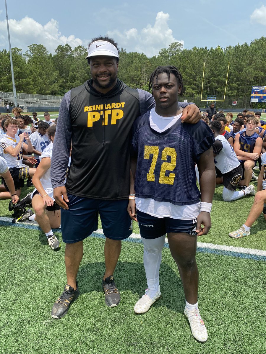 Day 3 of James Miller football camp at Reinhardt Univ: These are our MVPs of the day! Last final opportunity to showcase your skill set is Thursday June 22 at Lowndes HS in Valdosta. Sign up QR code is on our page!