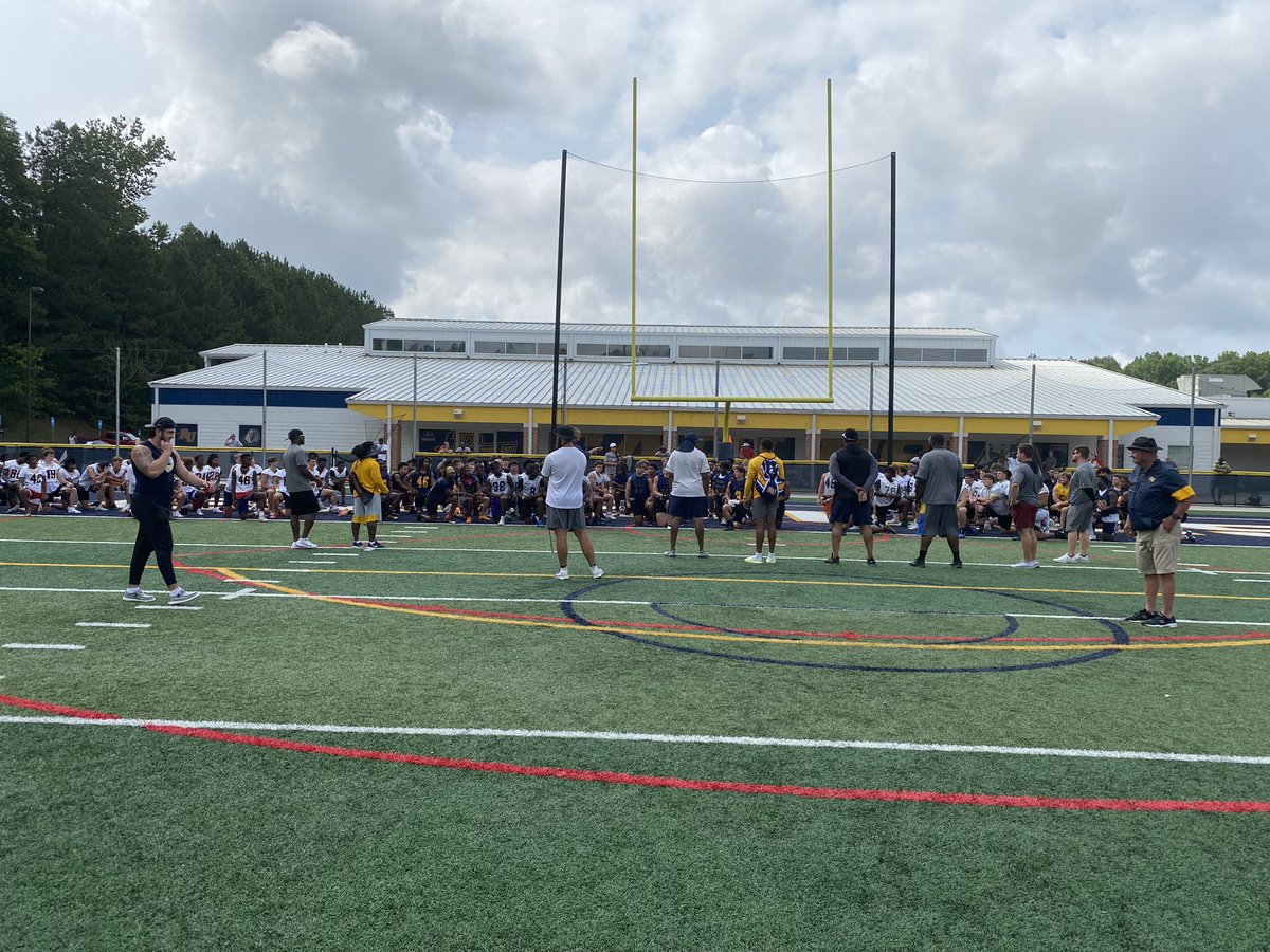 Day 3 of James Miller football camp at Reinhardt Univ: These are our MVPs of the day! Last final opportunity to showcase your skill set is Thursday June 22 at Lowndes HS in Valdosta. Sign up QR code is on our page!