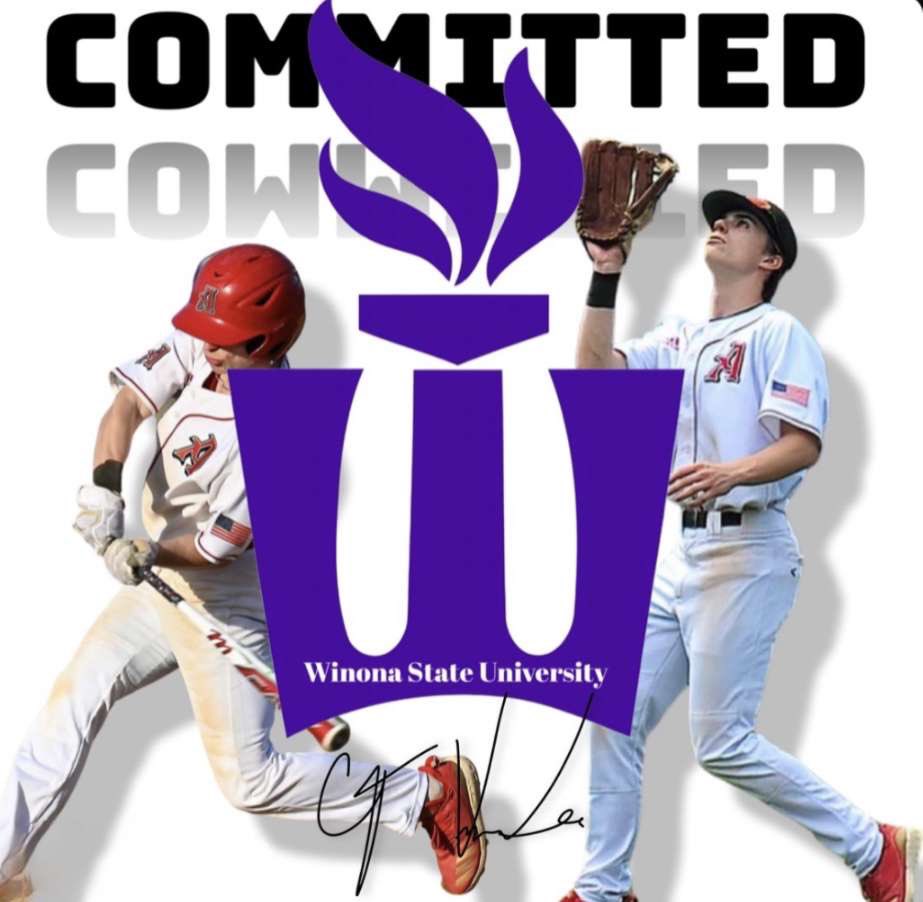 I'm excited to announce my commitment to Winona State to further my education and baseball career. I would like to thank Coach @SethWing7, Coach Walter and Kent @AltoonaRailsBa1, and my family. I'm excited to be a Warrior.