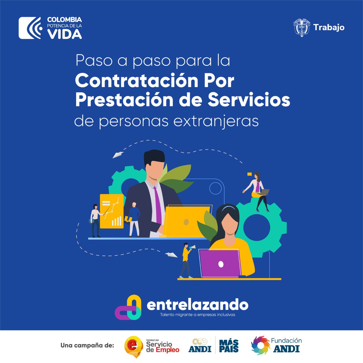 MintrabajoCol's tweet photo. ¿Ya sabes cómo vincular laboralmente #TalentoMigrante a tu organización? 🤔
¡Muy fácil! conoce el paso a paso aquí ⬇️
🔗💻Más información en https://t.co/hTfYU3yvs0
#EntrelazandoTalentoMigrante https://t.co/d82yRzlADu