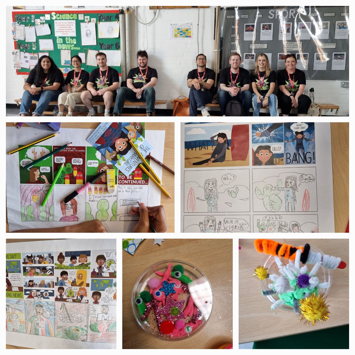 #AntimicrobialAvengers from <a href="/livunieng/">School of Engineering LivUni</a> visiting <a href="/DovedalePrimary/">Dovedale Primary Sch</a> today to talk about how #scientists are finding ways to fight harmful bacteria using #bioinspired approaches