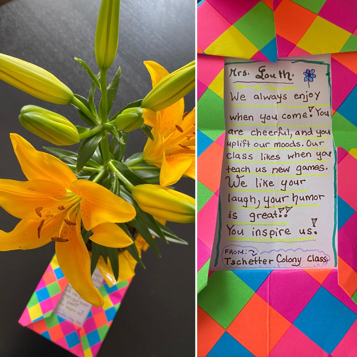 What a sweet Thank-You from one of our colony schools!
It was a pleasure working with them this year. 🌼 #RVSed