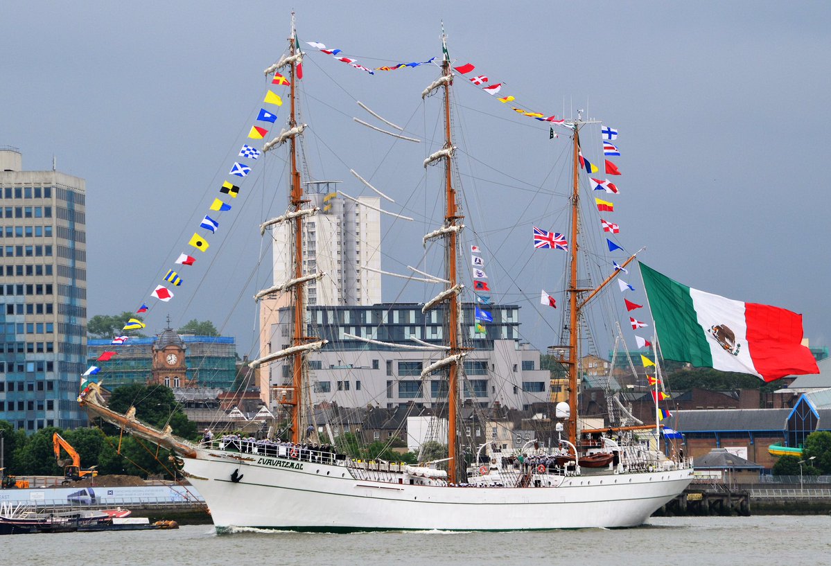 The #MexicanNavy #Tallship⛵️ ARM Cuauhtémoc due to spend a few days at Thames Quay (E14 9SG) in #WestIndiaDock between 20/06/23 pm and 23/06/23 pm.

The public will be allowed on board as follows:
Wednesday 21st June - 1000 to 1700
Thursday 22nd June - 1000 to 2000

#dlr_blog