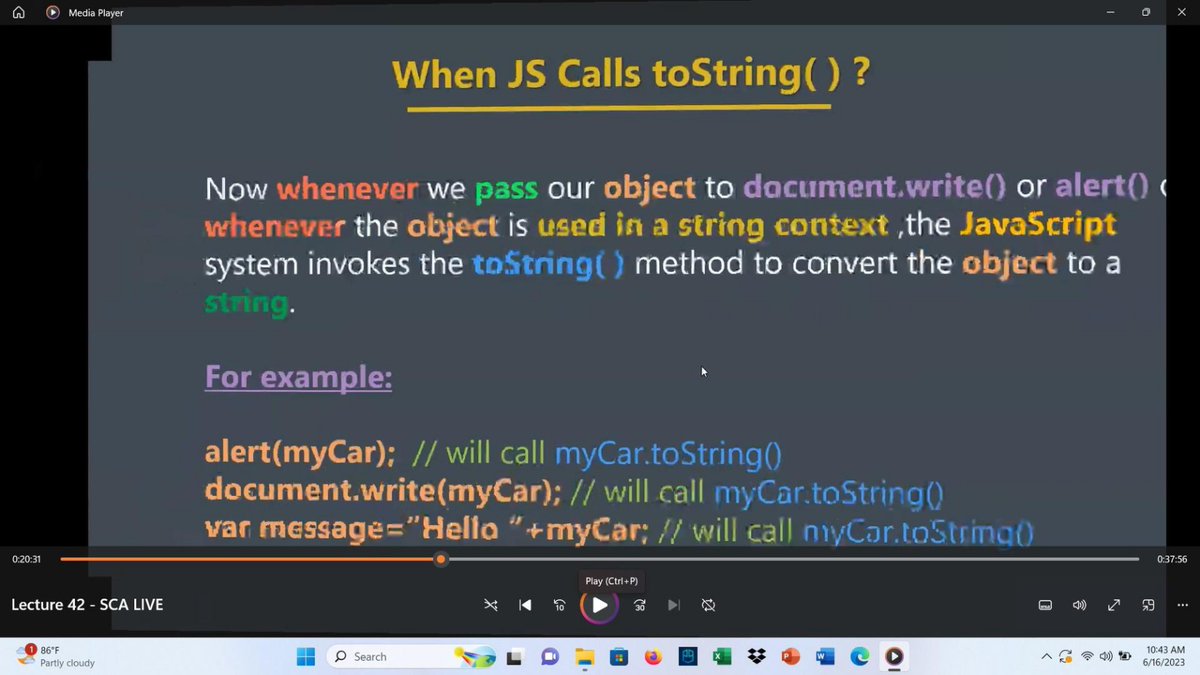 nishabhattnisha's tweet image. Day16,
Update 🙌
#LearningWithLeapfrog 
Today I start to learn in JavaScript.... to string() method.when js calls to String ()?.
Going interested day by day.
#60DaysOfLearningWithLeapfrog 
#LearningWithLeapfrog2023 
#LSPPLearningD16
