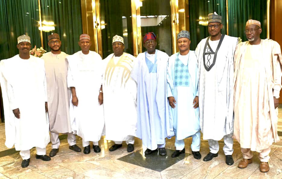 dikko_radda's tweet image. Shortly after the NEC meeting, yesterday, I led my North-West counterparts to a meeting with President Bola Ahmed Tinubu. The meeting was based on issues concerning insecurity, agriculture, and other key national issues.