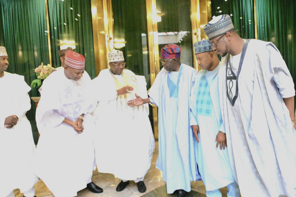 dikko_radda's tweet image. Shortly after the NEC meeting, yesterday, I led my North-West counterparts to a meeting with President Bola Ahmed Tinubu. The meeting was based on issues concerning insecurity, agriculture, and other key national issues.