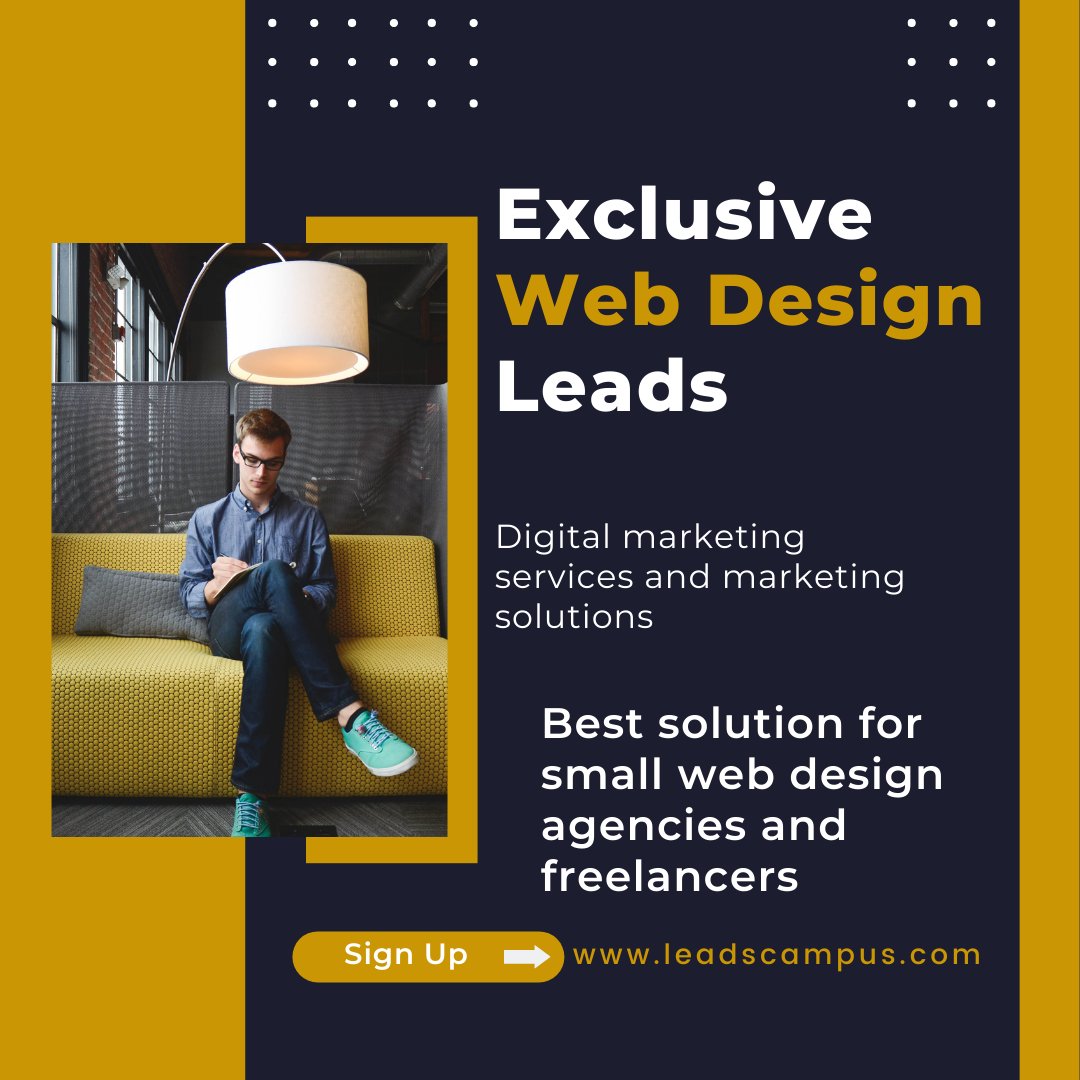 leadscampusllc's tweet image. 🌟 Unlock the power of exclusive web design leads! 💼✨ leadscampus.com
#ExclusiveLeads #Webdesignleads #leadgeneration