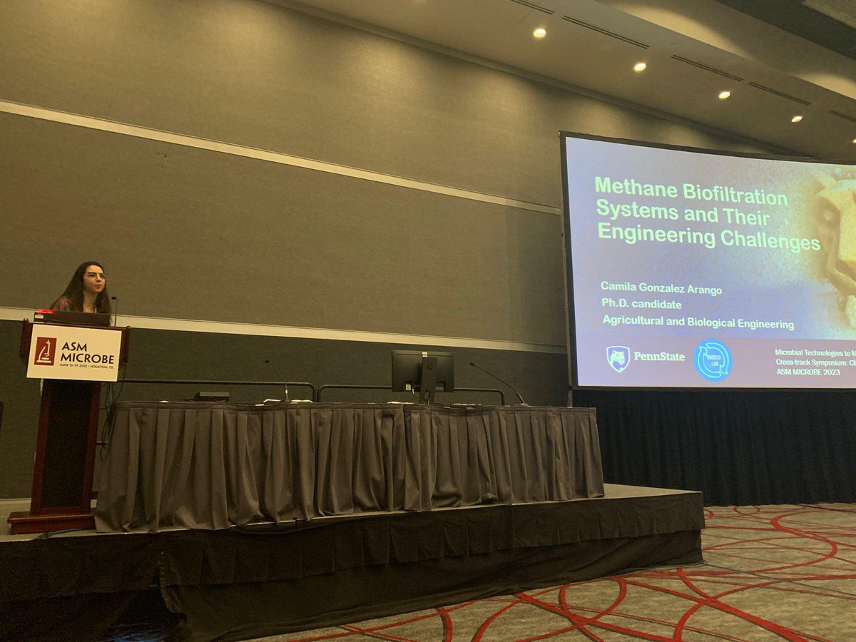 Bioeco Lab at PSU (@bioecolab) on Twitter photo Camila Gonzalez <a href="/CamilaG78446361/">Camila Gonzalez Arango</a> presented her work and perspectives in methane biofiltration to reduce greenhouse gas emissions at #ASMicrobe Camila Gonzalez <a href="/CamilaG78446361/">Camila Gonzalez Arango</a> presented her work and perspectives in methane biofiltration to reduce greenhouse gas emissions at #ASMicrobe