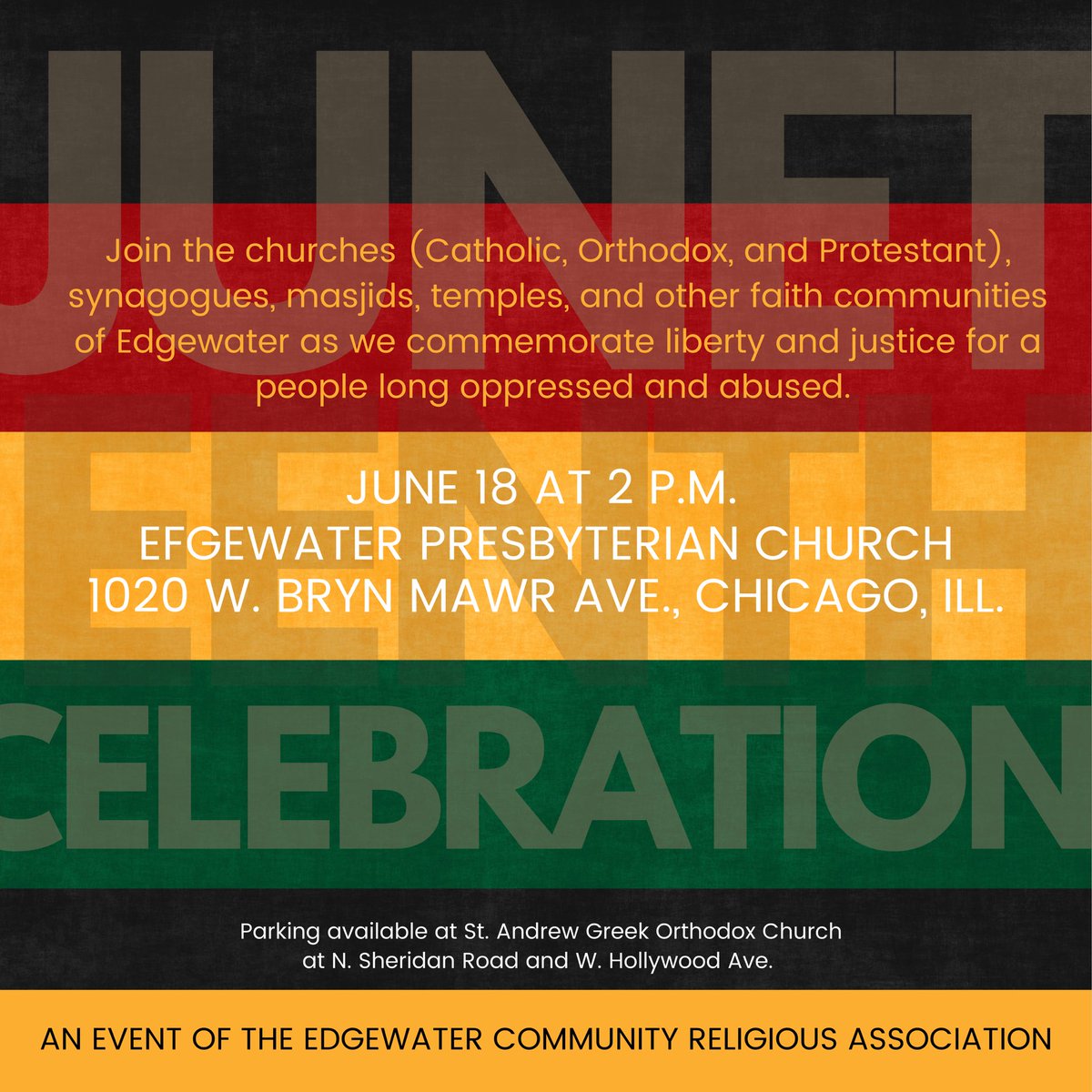 Did you know? The #UndergroundRailroad also came right through Chicago. Come celebrate liberty with us as we join other faith traditions in our sanctuary this Sunday #juneteenth #blm #pcusa @presbyterian @presbychicago