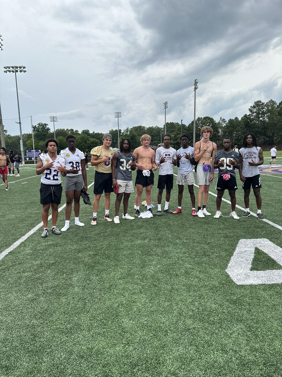 RecruitWestMo's tweet photo. Heck of a day for this group here! They all went and showed out today at @UNAFootball ‼️‼️ They all definitely got better today and learned something!! #WMFootball #RecruitWM #BeGreat https://t.co/bK5n49xYEv