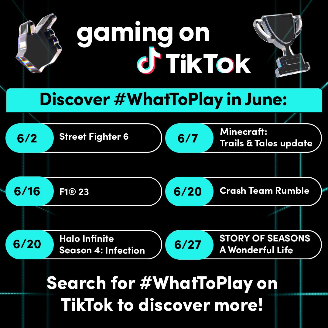 it's always GGs with @CrashBandicoot, @EASPORTSF1, @Halo, @StreetFighter, @storyofseasons, @Minecraft. Discover new games all month long 🎮: linktr.ee/tiktok #WhatToPlay #GamingOnTikTok