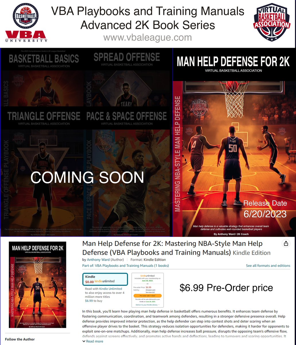 VBAProLeague's tweet image. 🔥🏀 Get ahead of the game for VBA 2K24 season! 🚀 Gear up for non-stop Summer League action and master the art of dominating Man Help defense, just like the pros in the VBA Pro League! 🛡️💥 #VBA2K24 #SummerLeague #DefenseDomination  amazon.com/Man-Help-Defen…