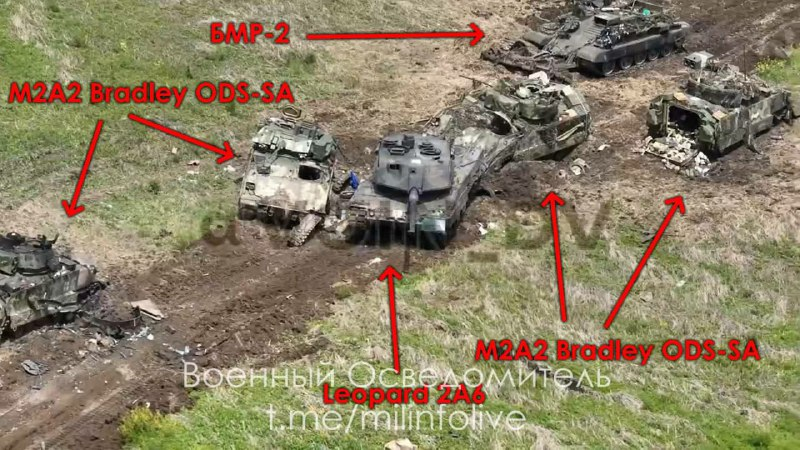 @USArmy Tell Mark Milley to go to Bakhmut!
(he needs just a one way ticket)

Leopard 2 Tanks, and Bradley destroyed: