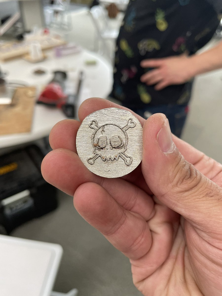 Learned how to cast pewter coins w/  laser cut engraved designs this week at a fab conference for maker educators! I feel so inspired! 🤓👍🏻🤯

This was such a cool way to elevate what you can do with a laser/engraver cutter as a fabrication tool.

#maker #fabrication #casting