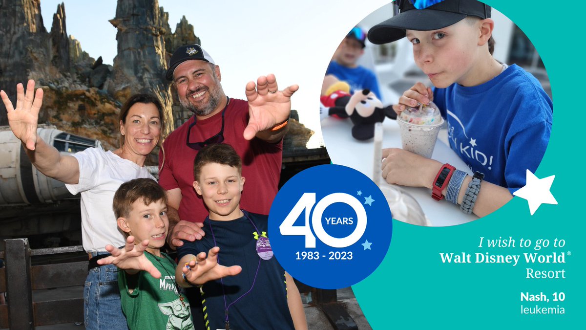 Nash wished to go to <a href="/WaltDisneyWorld/">Walt Disney World</a> where a highlight was eating ice cream for breakfast. "We spent from 11 am until close at the parks and could tell that Nash and Reid [Nash's brother] were making core memories that will last a lifetime." - Nash's mom. 
#FeelGoodFriday