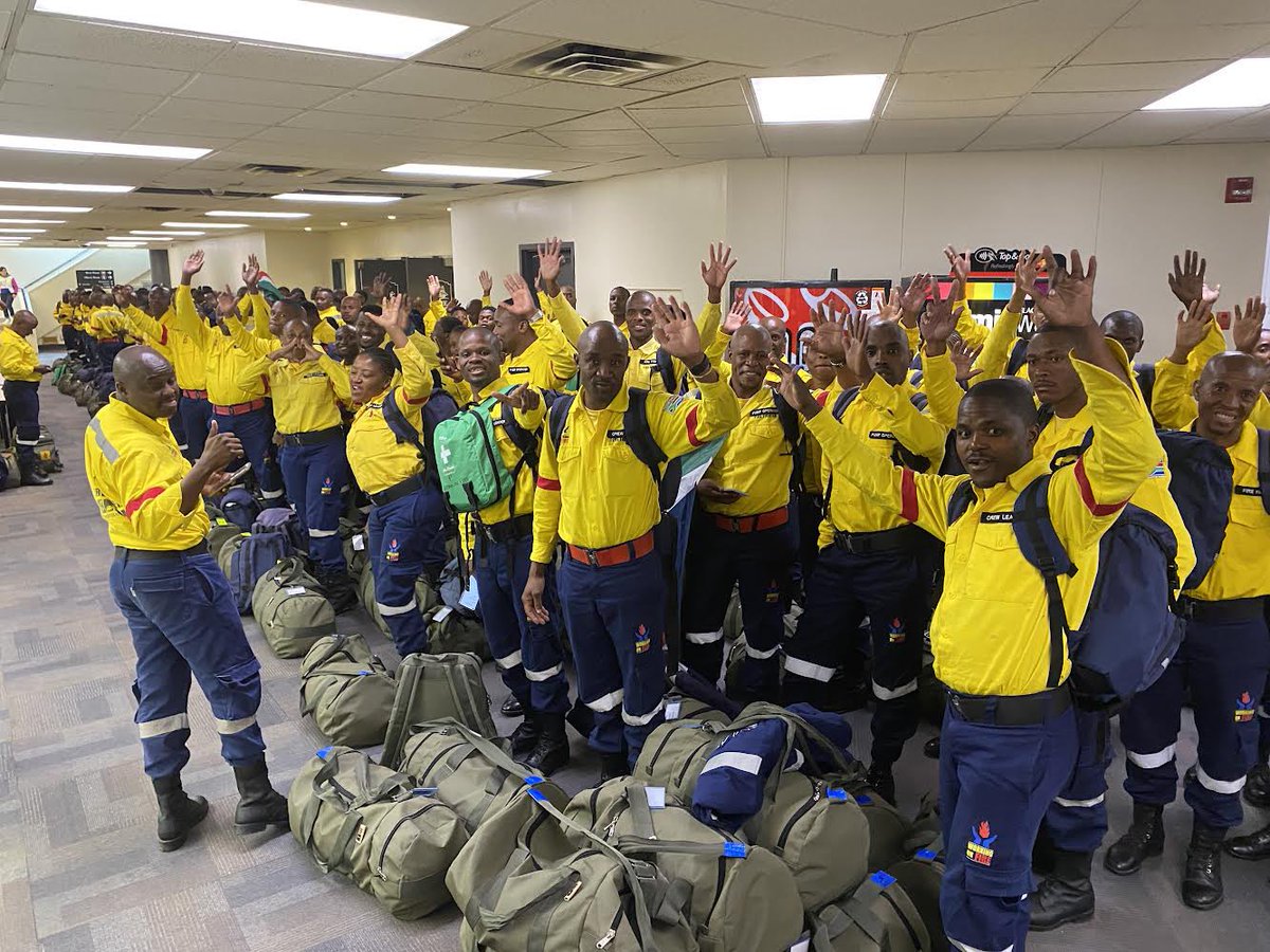 UAlberta's tweet photo. #UAlberta is honoured to host the South African firefighters as they help provide support to the people and impacted communities of our province. Welcome, and thank you for your efforts! https://t.co/7Ul1z6jLtT