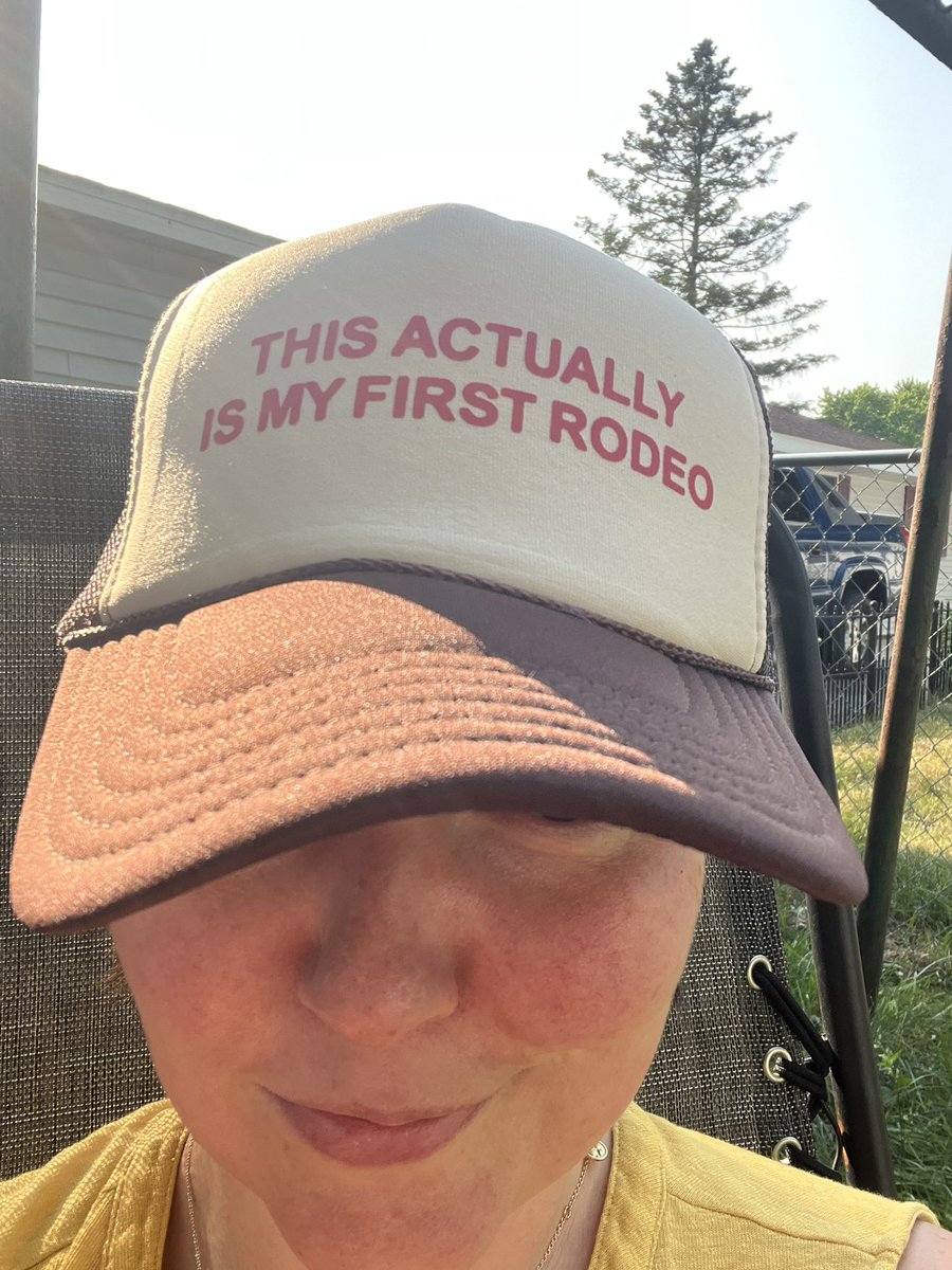 LMKAdams's tweet image. Apparently year 14 is the snarky hat anniversary at our house. 😂