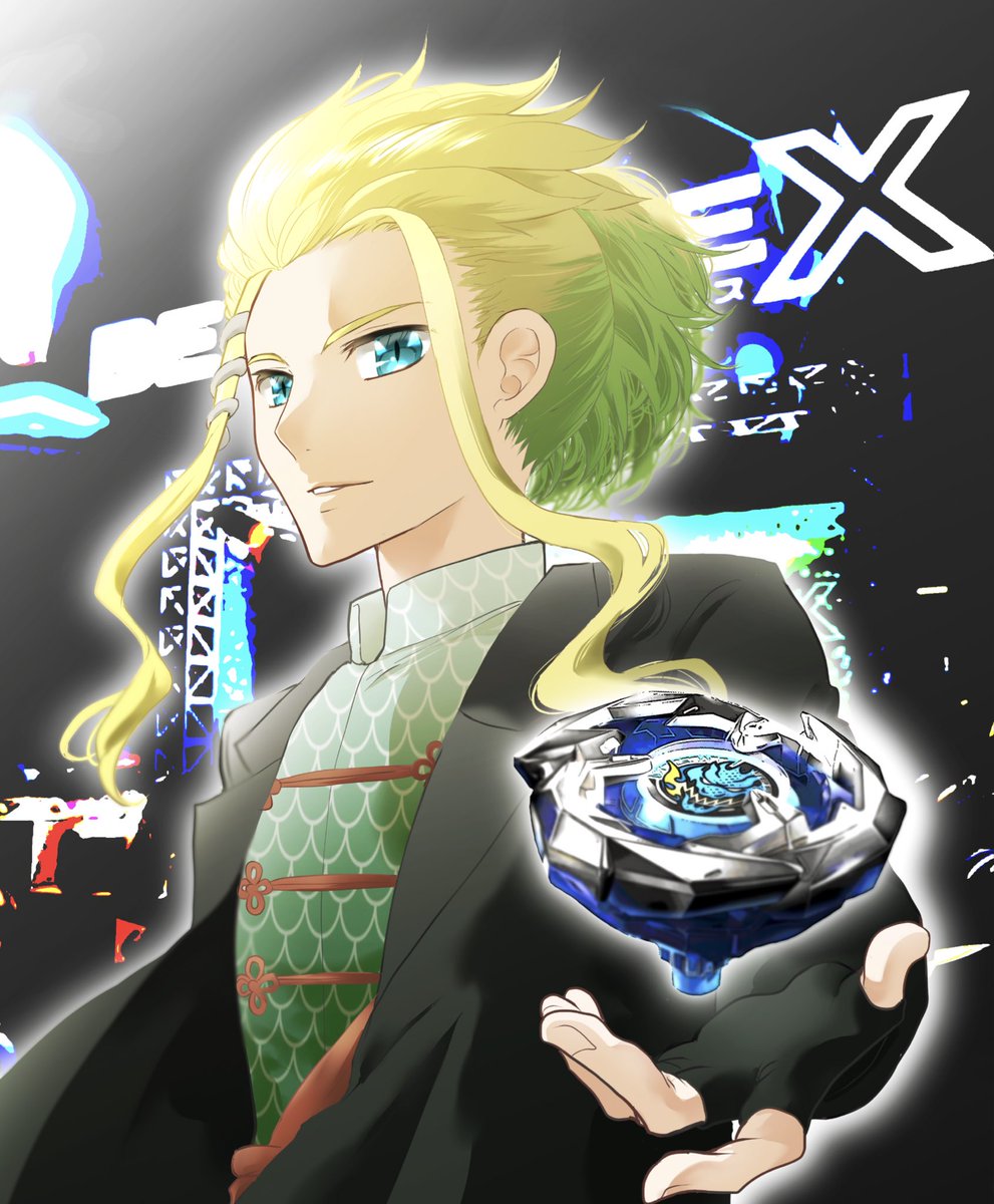 龍宮クロムくん、少し描き足しました。 #ベイブレードX #beybladeX