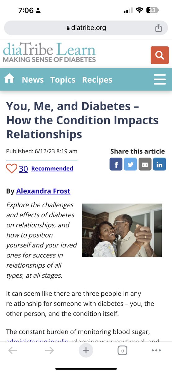 #futurehealthnow check out this article feature on how diabetes affects others beyond the patient. Thank you @alexfrostwrites for this insightful article. Hopefully my experiences will inspire healthy behaviors in others.