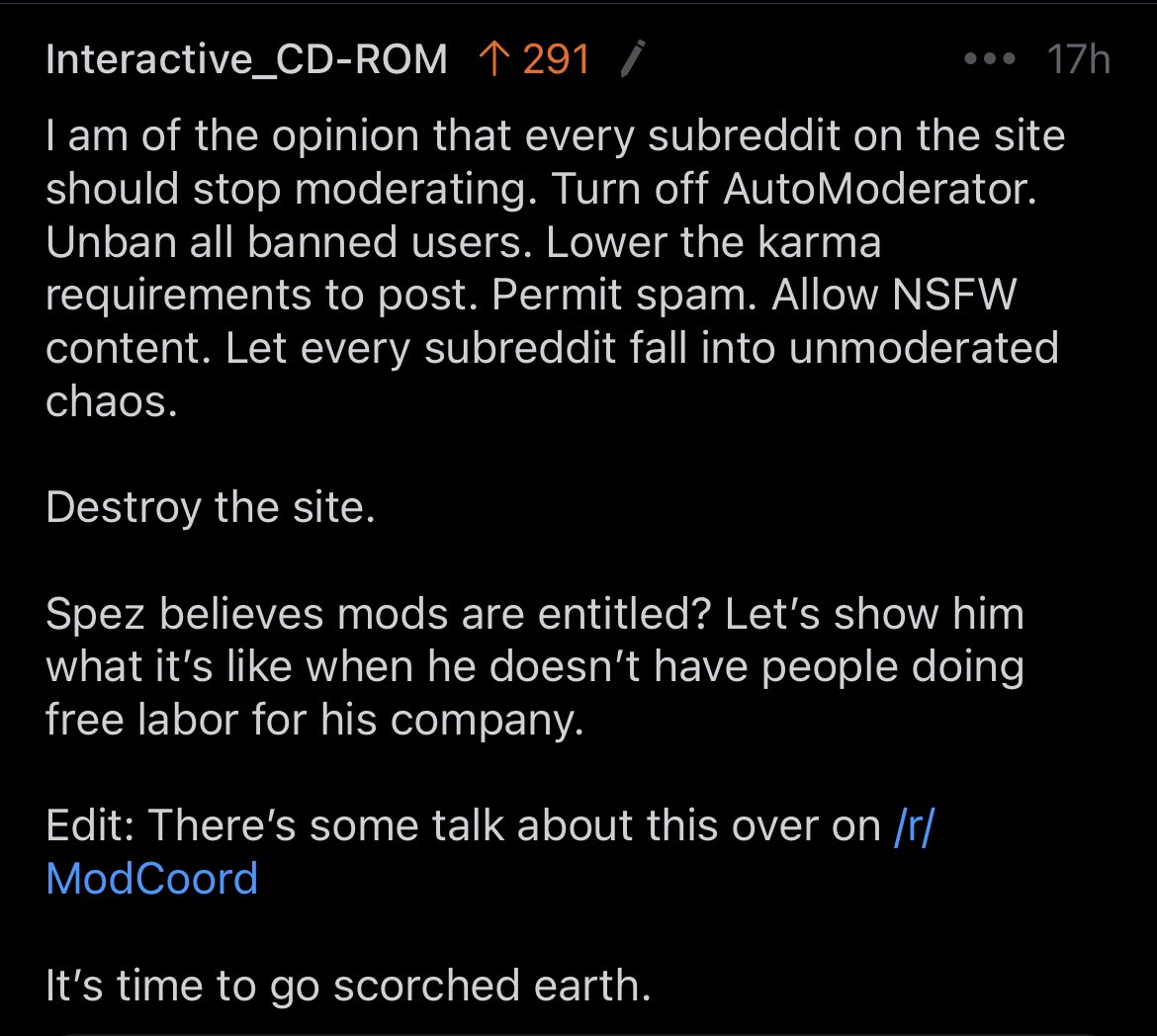 THIS is how Redditors should boycott Reddit without blocking valuable information. The IPO will never be made if Reddit turns to 4chan. #RedditBlackout