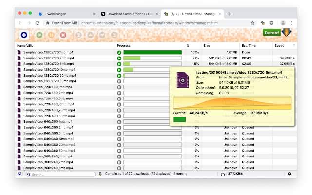 DownThemAll es un gestor de descargas avanzado para el navegador con el que puedes descargar todos los enlaces e imágenes de cualquier página web de forma sencilla y directa, crear colas de descargas, pausarlas y reanudarlas 💻

⏭ downthemall.org