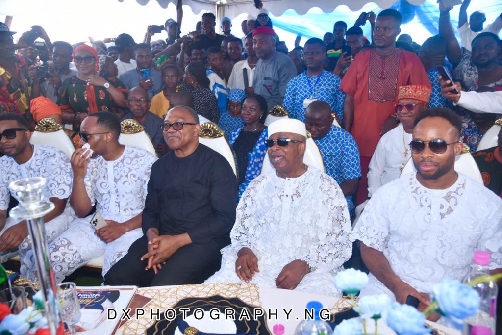 PeterObi's tweet photo. Yesterday, after attending the Presidential Election Petition Tribunal, in Abuja, accompanied by Alhaji Audie Mohammed, Senator Victor Lar, and Dr. Akin Osuntokun, I travelled to Aboh Mbaise in Imo State for the burial of Dame Dorothy Nsonma Ihedioha, https://t.co/Yt6l6P040F