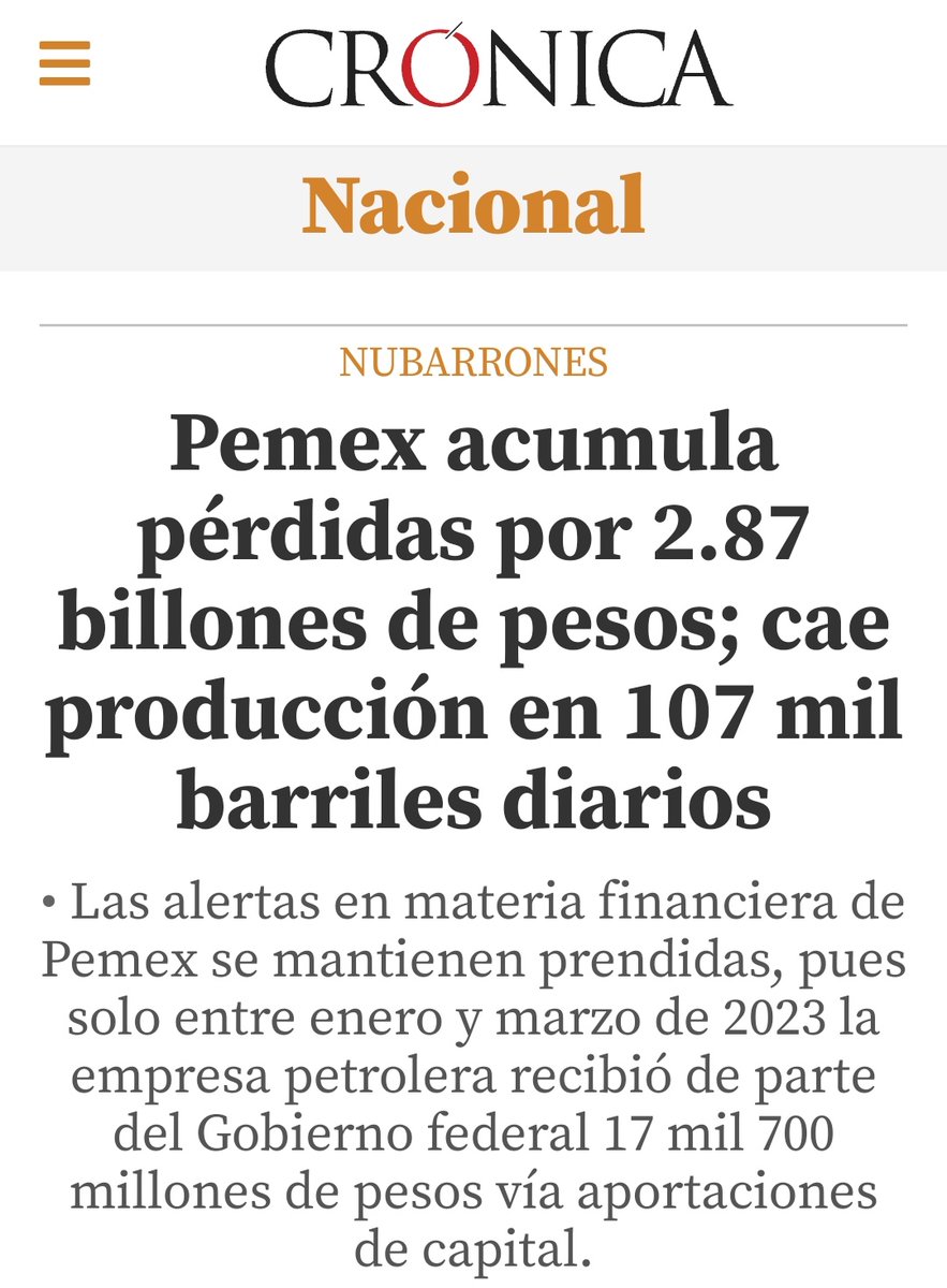 @Hans2412 Ahora PEMEX perderá más en sus exportaciones...