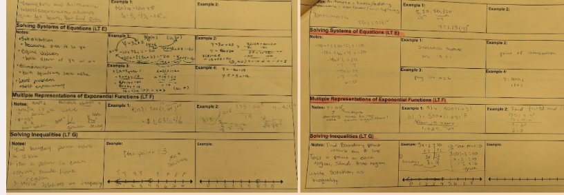 officmrsfreitas's tweet image. LOVED using #buildingthinkingclassrooms strategies to review for finals in IM 1 Support. Some &quot;meaningful&quot; notes they wrote &amp;amp; examples they created/analyzed as a class (annotated class convo in red).
#MTBoS #HSMathChat #MathEdChat  #teachertwitter #STEM #MSMathChat

@pgliljedahl