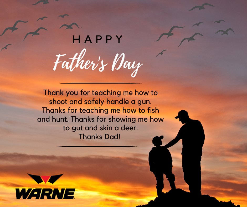 Warne wishes all the dads out there a Happy Father's Day. 

#ThankyouDad #OutdoorSkills #FatherlyTeachings #HuntingMemories #HappyFathersDay #huntingwithdad