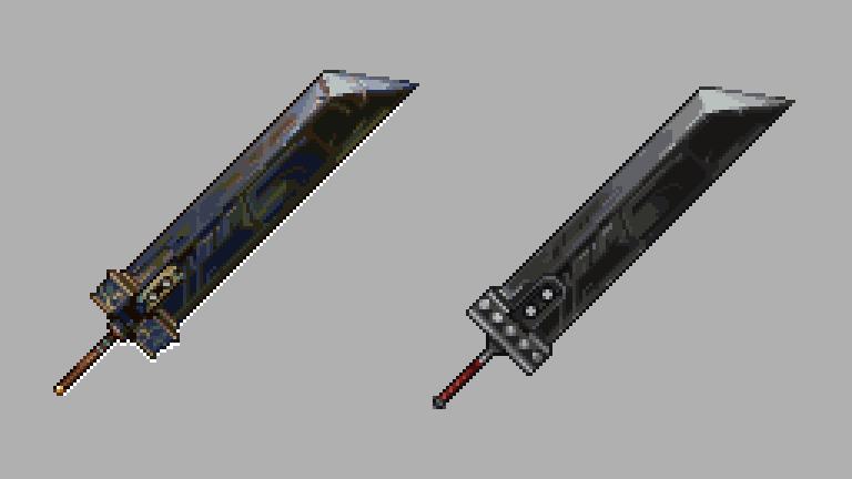 Suspiciously Large Sword
#pixelart #pixelartist #FinalFantasy 
this ones for you Baro