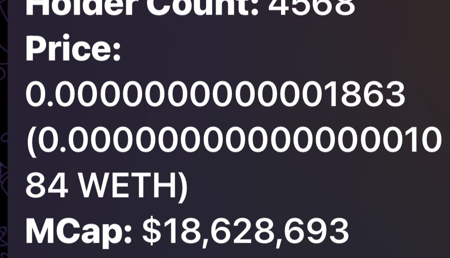 $19mill MC coming up 👀 

+600 holders in 24hrs 👀 

#Facts
#StillEarly
#JustGettingStarted 

#4ChanChads 

#4chanmovement @4Chan_Token #4chantoken #4ChanArmy 

#altcoins #defi #crypto #memecoins #finance #BAYC #MAYC $PEPE #pepecoineth  #bitcoin…