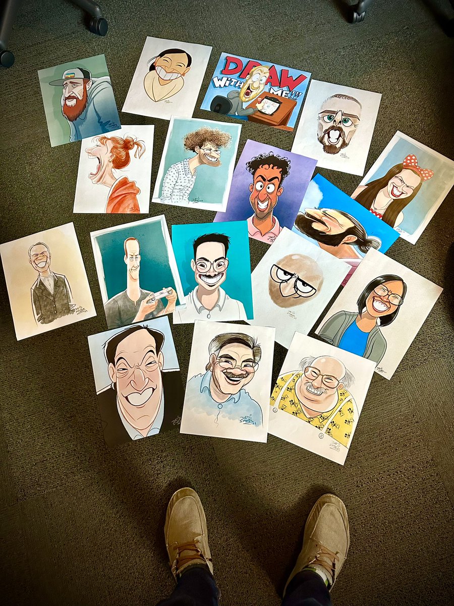 stodoe's tweet image. My submissions for the Annual @DisneyAnimation Caricature Show have been returned now that the show is over.  Time to give them to everyone who lent me their faces and sense of humor.  Thanks for another great year everyone. #caricature #disney #animators @DisneyAnimators
