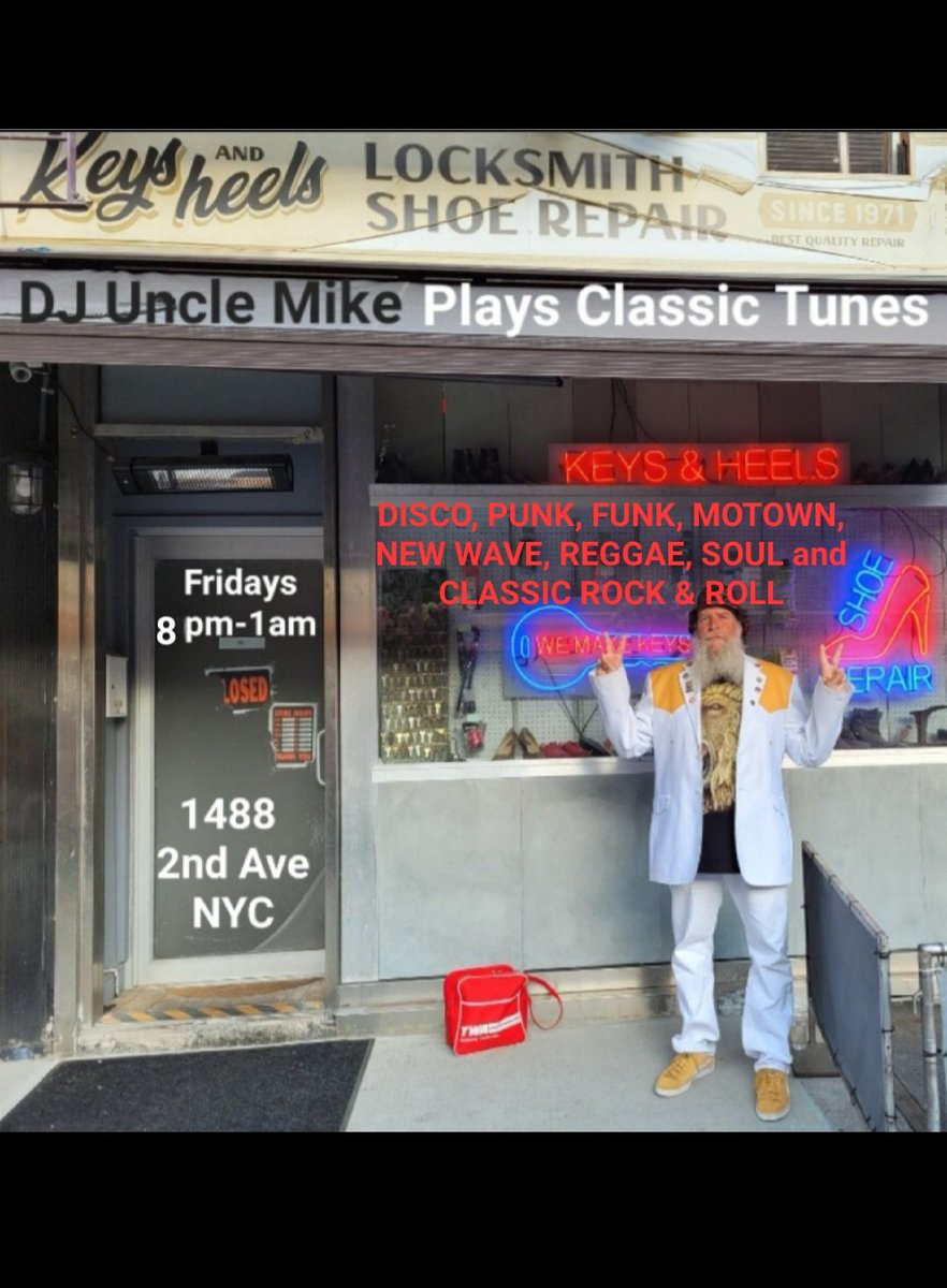 djunclemike's tweet photo. Fridays, 8pm to 1am at Keys and Heels in New York City, DJ Uncle Mike spins DISCO, PUNK, FUNK, MOTOWN, NEW WAVE, REGGAE, SOUL and CLASSIC ROCK &amp; ROLL for a relaxed atmosphere till the Dancing Queens make the party come alive!
C. U. L8R !!!! https://t.co/pWd6u5ibmx