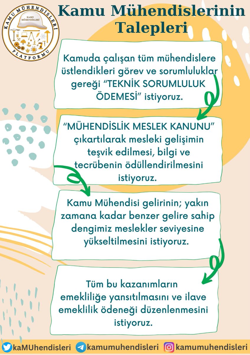 @ErbakanFatih Yıllardır Hemen Her Meslek Grubuna Normal Maaş Zamları Haricinde Ek İyileştirmeler Yapılırken Biz Kamu Mühendislerine Hiçbir Ek Ödeme Gelmedi Bu Nedenle Ciddi Anlamda Mağdur Olduk Bu Mağduriyetlerimiz İvedilikle Giderilmelidir!...