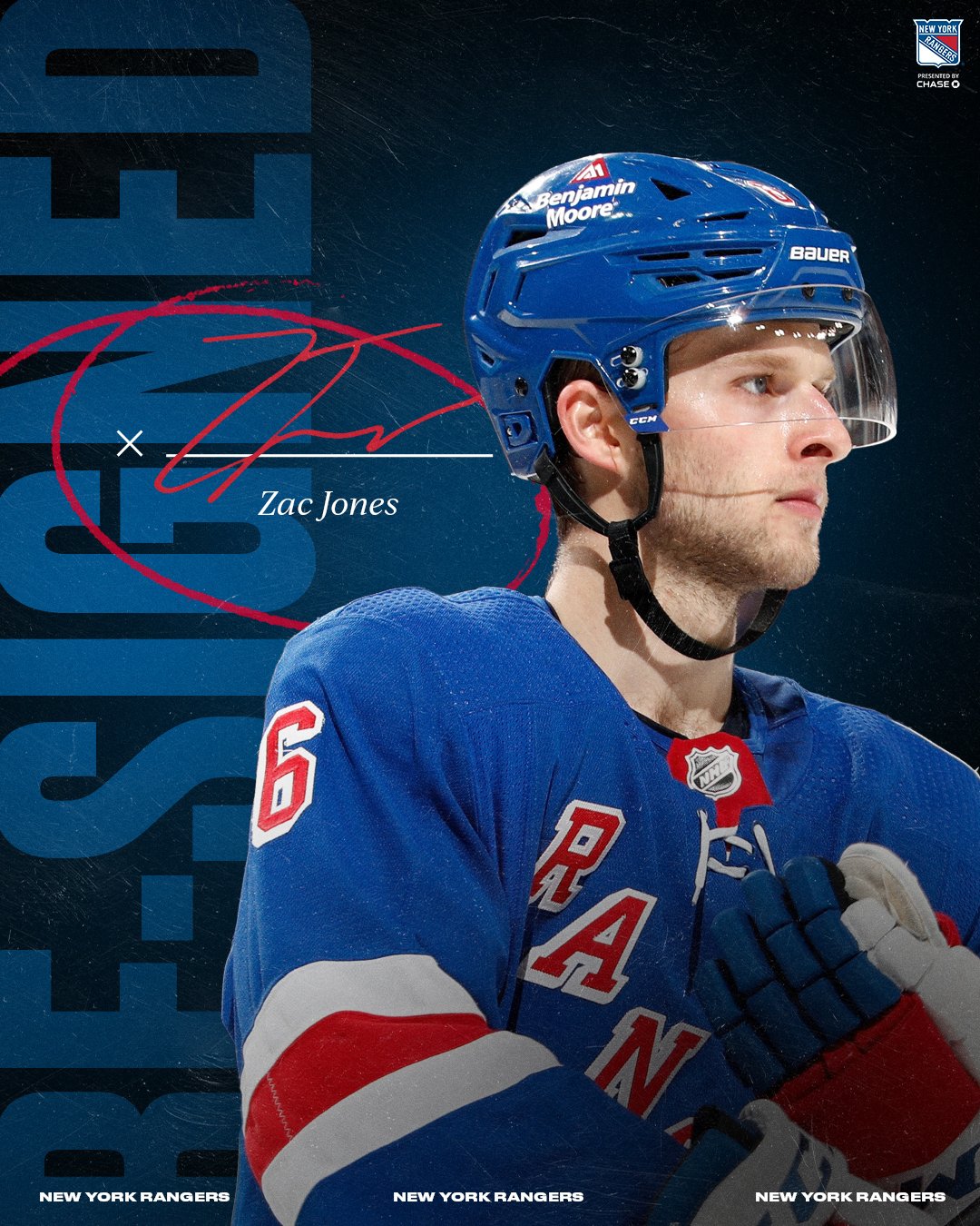 New York Rangers sign Zac Jones to two-year contract extension - Daily  Faceoff