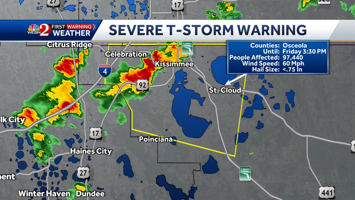 Kellianne Klass WESH on Twitter "We're still tracking the Severe