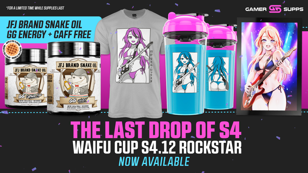 party like a sockstar 🎸  

waifu cup s4.12 rockstar and apple pie flavored gg  

gamersupps.com