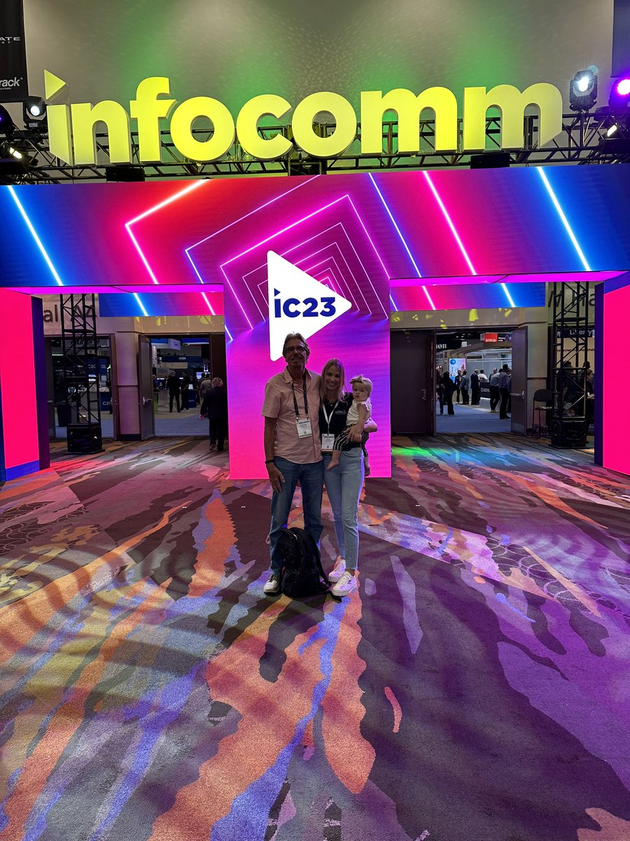 Manfred Freiberger (dad) is officially retiring! So happy to be in the industry he called his 2nd home. #infocomm2023 #AVtweeps <a href="/stirling_co/">Stirling Communications Supply Co</a>