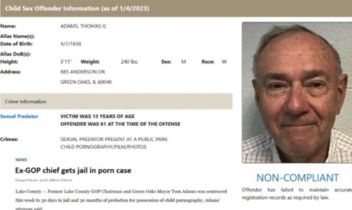 GOP Chief/Chairman gets jail in child porn case. Definitely not a drag queen🙃