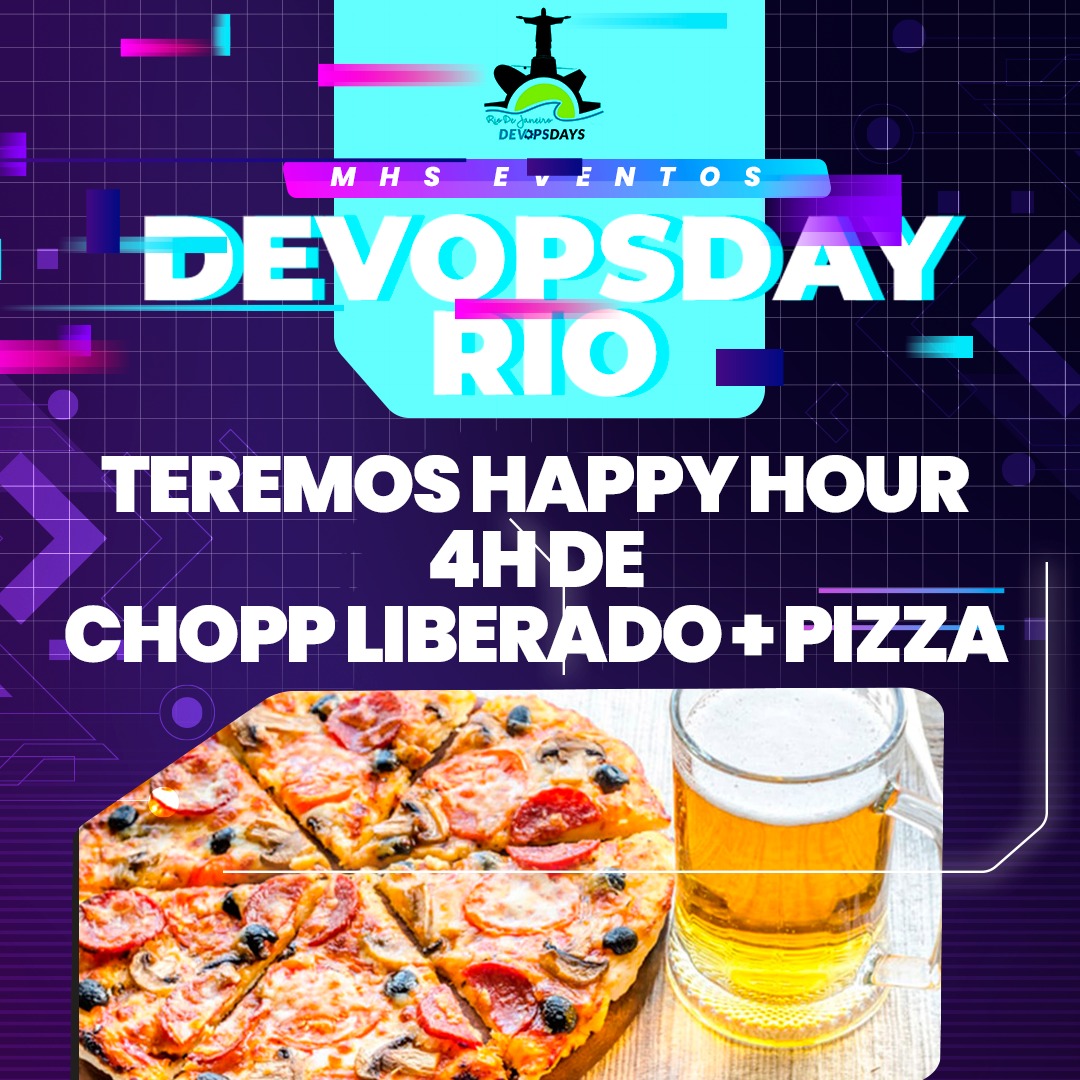 devopsdayrio's tweet image. CHEGOU A NOTÍCIA QUE TODO MUNDO QUERIA LER:

Teremos chopp GELADINHO e pizza QUENTINHA liberados gratuitamente por simplesmente QUATRO HORAS no Happy Hour do nosso evento, dá pra acreditar nisso?

Quem vier, verá!

#dodrio
#devopsdaysrio
#devopsdays