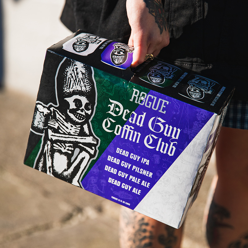 Introducing the Dead Guy Coffin Club! Four varieties of Dead Guy - one for every moment. 💚 💜 🖤 
@rogueales #deadguy #deadguycoffinclub #drinkrogue #craftbeer #ipa #pilsner #paleale #ale #beer #hunterdonbrew #hunterdon