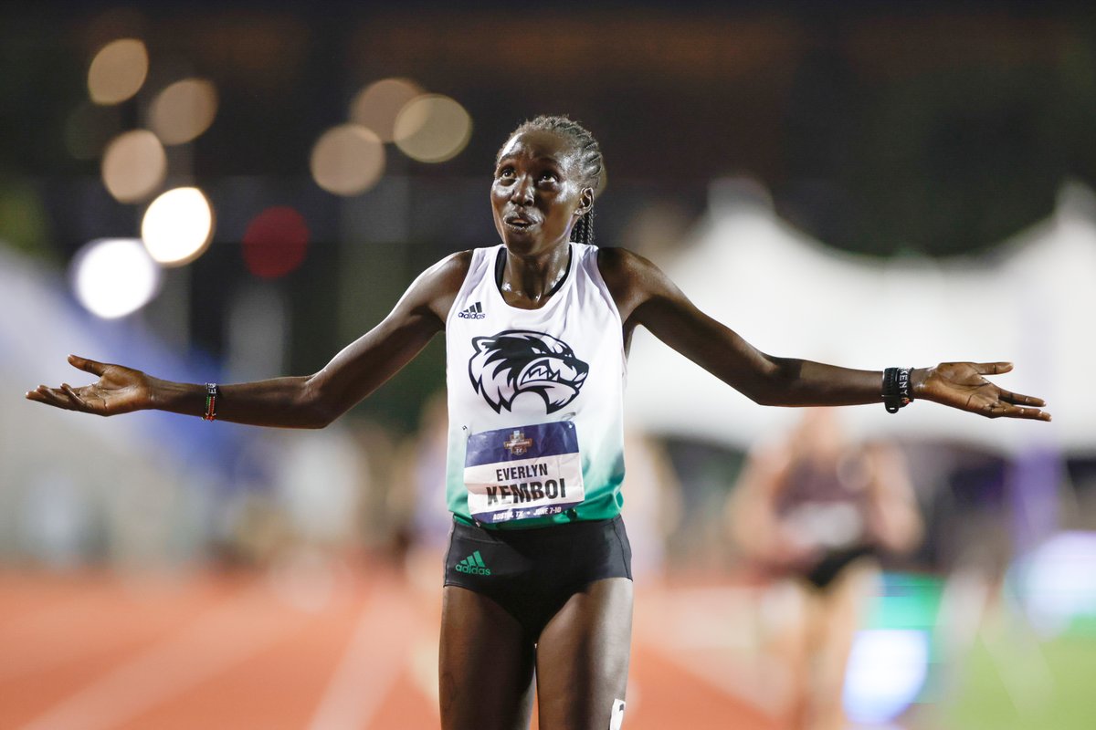 Everlyn Kemboi named USTFCCCA Mountain Region Track Athlete of the Year after winning 10k National Championship. Story: gouvu.com/news/2023/6/16… #GoUVU #UVU