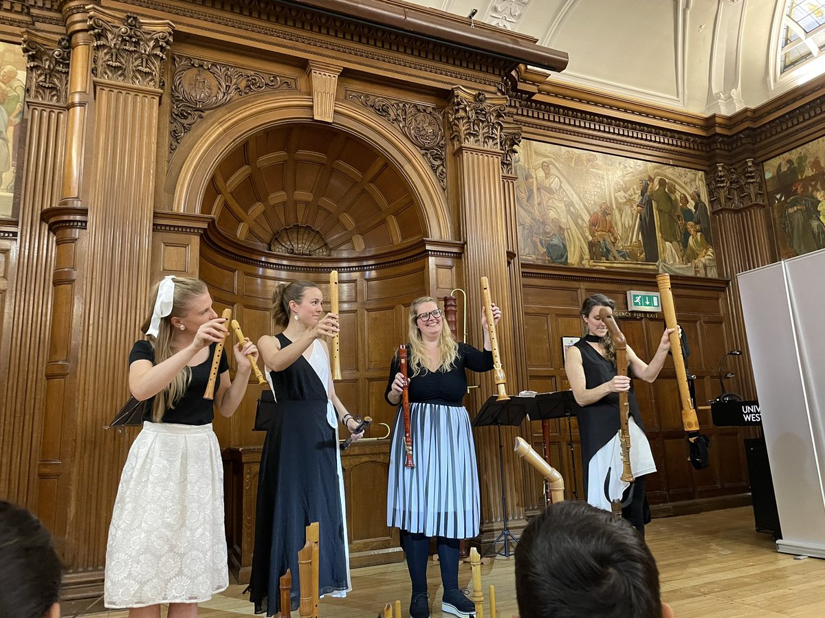 JenGreenMusic's tweet photo. This week’s unexpected delight- a concert by the totally awesome @Palisander4 featuring a bigger selection of recorders than I knew existed! https://t.co/kt4mcriEoS