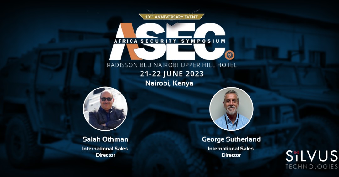 SilvusTech's tweet image. Next week, we will be exhibiting at ASEC, a pan-African event focused on improving security and stability across the continent. Visit Salah Othman and George Sutherland to learn how Silvus is advancing operational capabilities for African Security and Defense forces. 

#ASEC2023