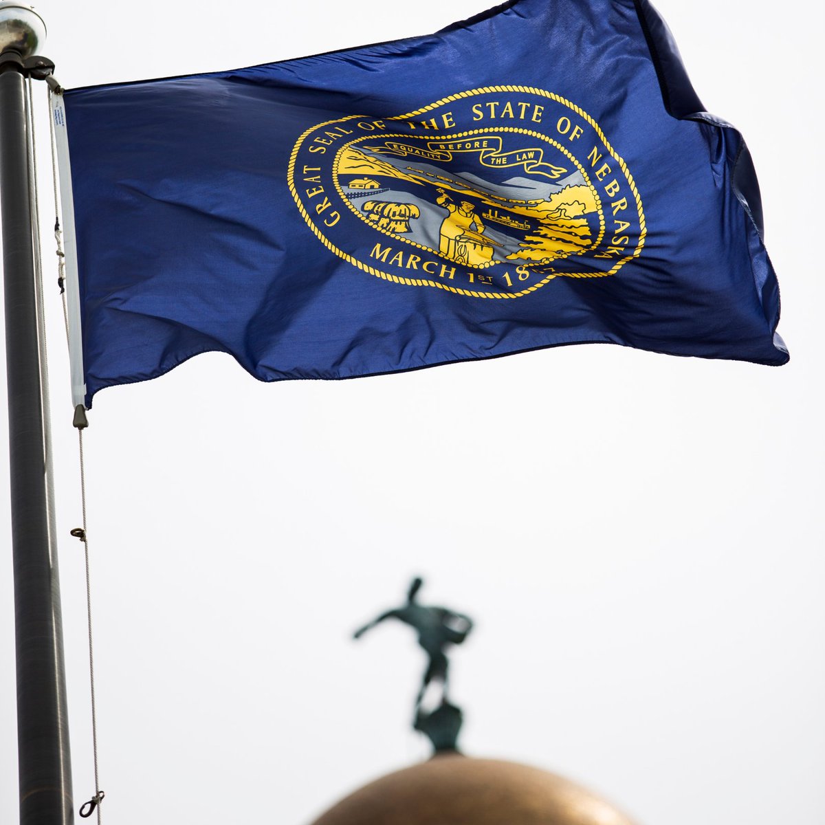 egintegrated's tweet image. Here's your Friday Fast Fact! On March 28, 1925, Nebraska became the last of the contiguous 48 states to adopt a flag of its own. I guess better late than never!